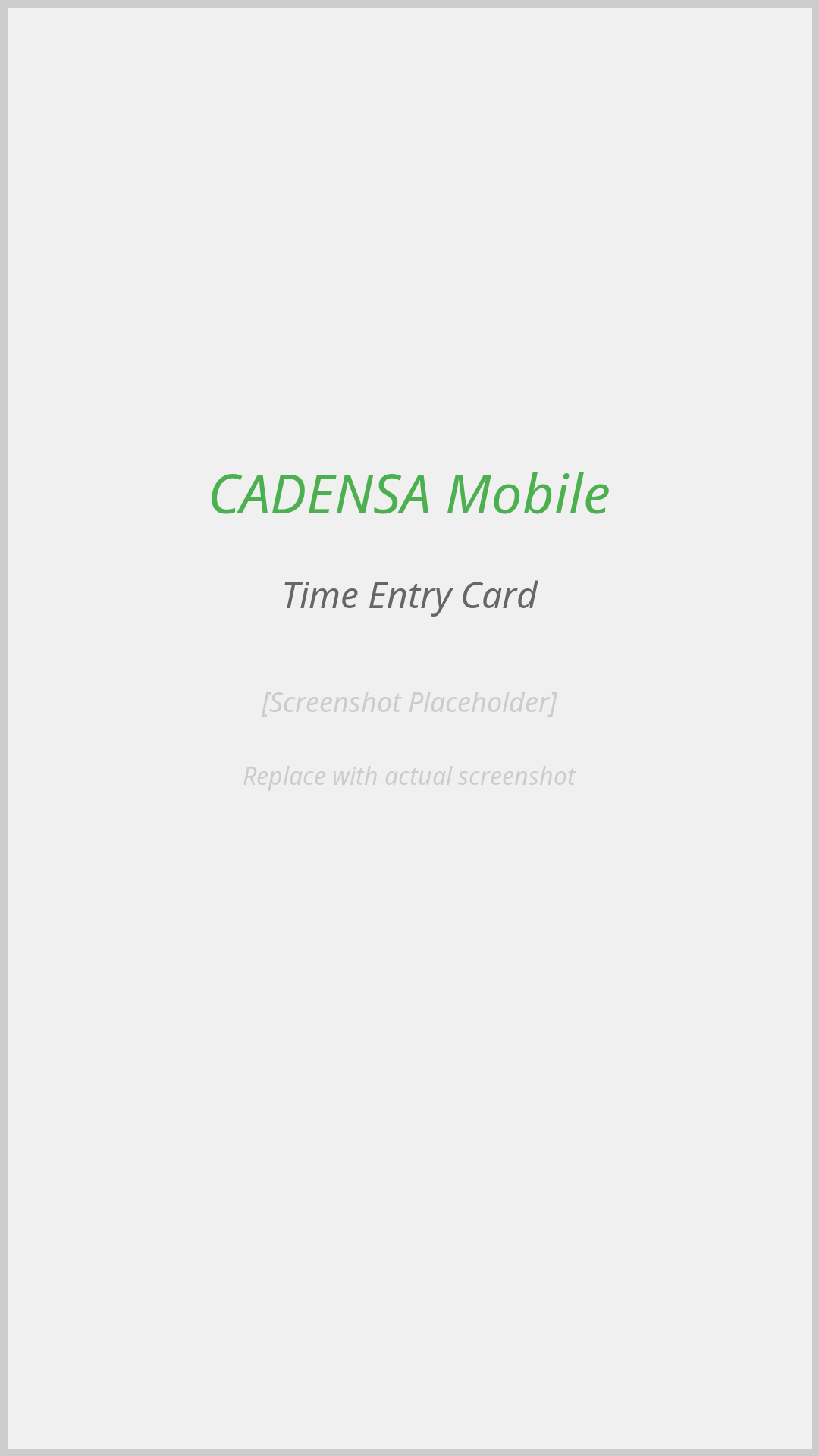 Tarjeta de Entrada de Tiempo