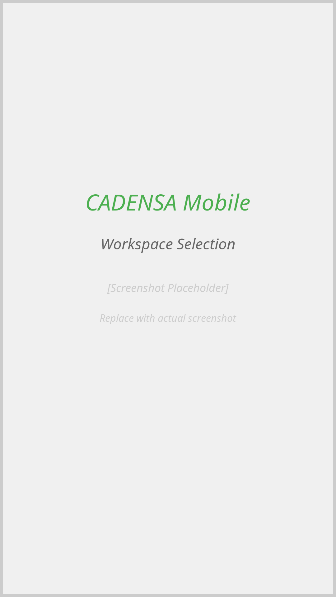 Sélection de l'espace de travail